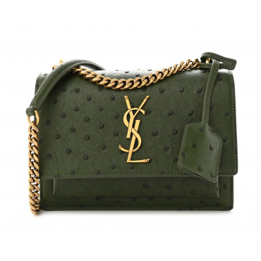 YSL Soft Ostrich Sma...
