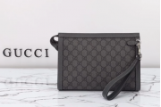 Gucci Gray GG Supreme Canvas Ophidia Strap Pouch Bag