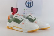 Louis Vuitton Trainer Green and White