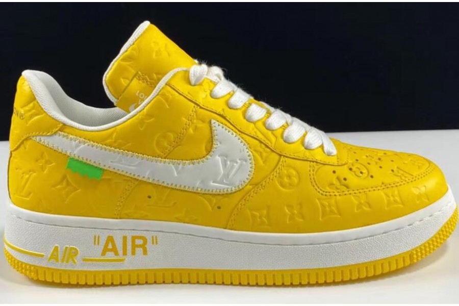 LV x Nike Air Force 1 by Virgil Abloh Yellow  no case