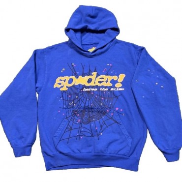 Blue Tc Sp5der Worldwide Hoodie  Blue Tc Sp5der Worl...