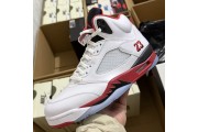 Jordan 5 Retro Fire Red Black Tongue