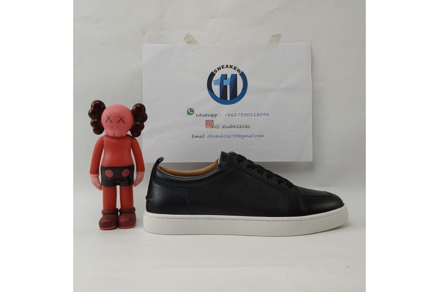 Christian Louboutin Louis Junior Leather Trainers Black