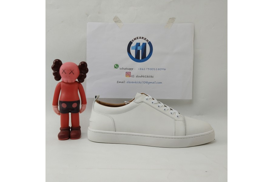 Christian Louboutin Louis Junior Leather Trainers White