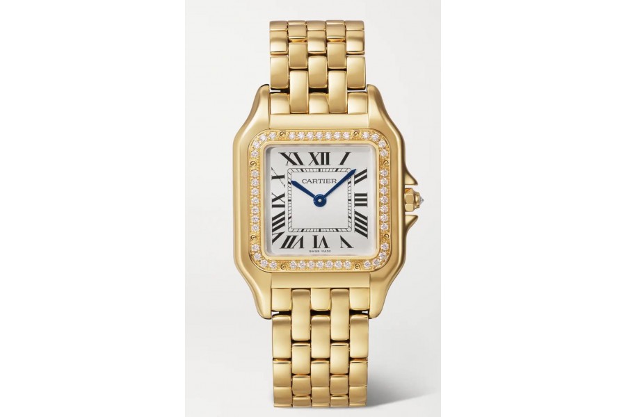Panthère de Cartier medium 27mm 18-karat gold diamond watch