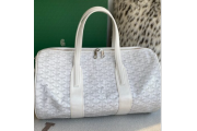 Goyard Barrel 40 Sports Bag White 