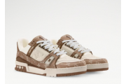 Louis Vuitton LV Trainer White Olive Leather