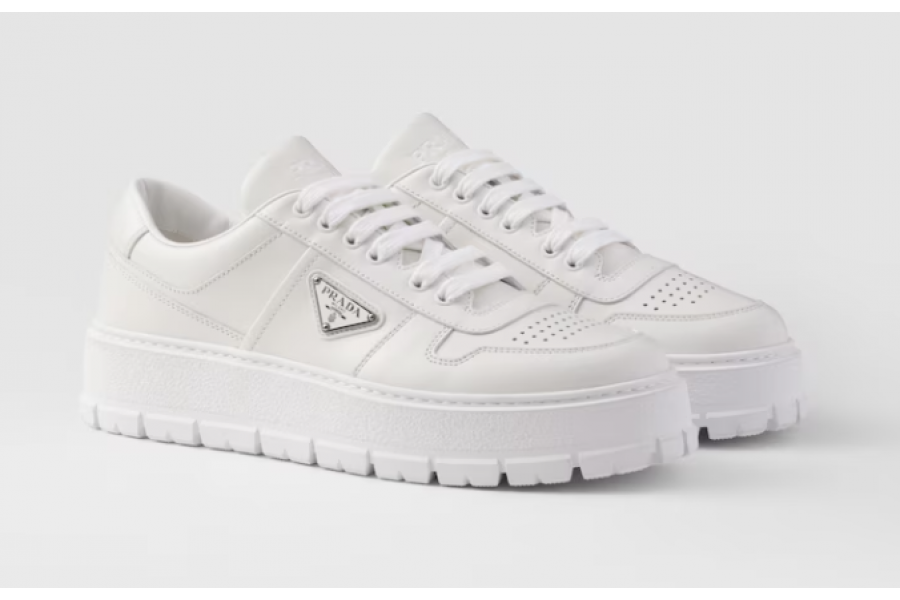 Prada Downtown Leather Prada Sneakers Balance