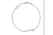 Saint Laurent  Crystal Monogram Chain Bracelet