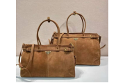 Prada Bonnie Large suede tote bag in brown