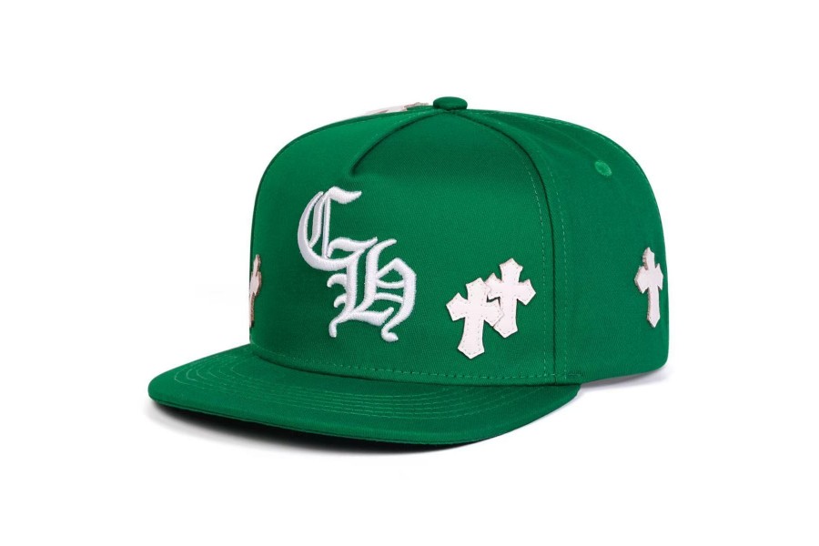 Chrome Hearts Cross Patch Baseball Hat Green