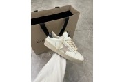 Golden Goose Stardan White Gold Black Glitter Heel