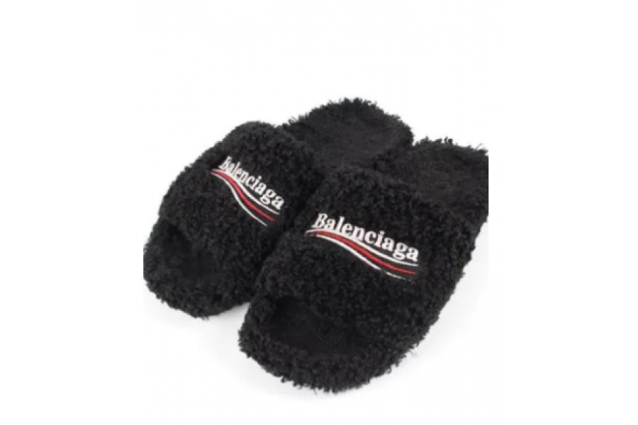 Balenciaga Furry Slippers
