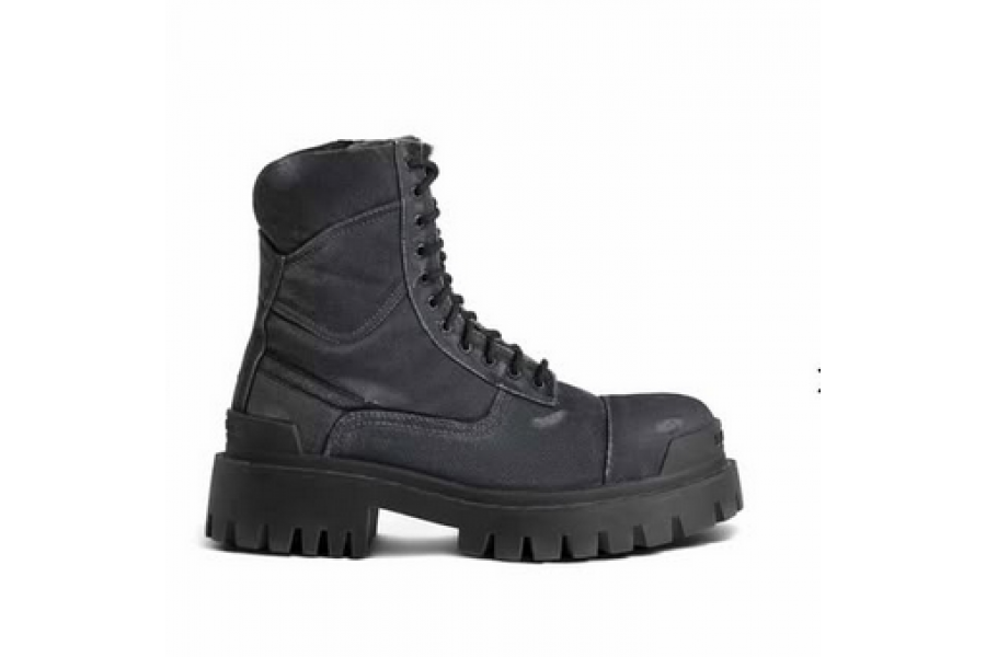 Balenciaga Fall 22 Destroyed Canvas Combat Strike Boots