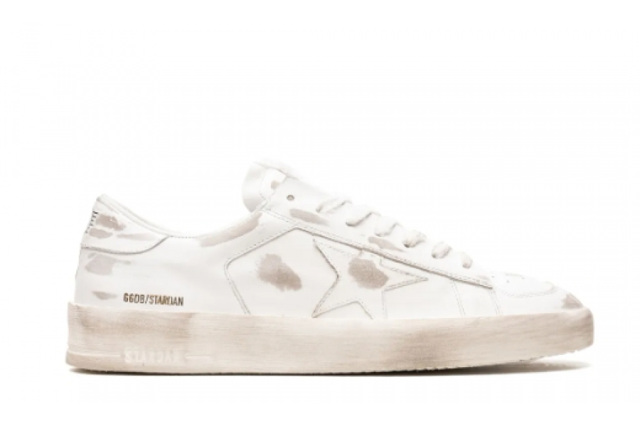 Giày Golden Goose Stardan Leather White