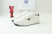 Prada Downtown Leather Low-top White Runner Sneakers Sporty Casual Shoes