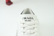 Prada Downtown Leather Low-top White Runner Sneakers Sporty Casual Shoes