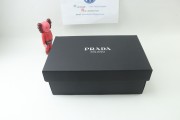 Prada Downtown Leather Low-top White And Red Runner Sneakers Sporty Casual Shoes