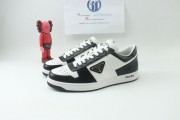 Prada Downtown Leather Low-top Black Runner Sneakers Sporty Casual Shoes