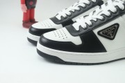 Prada Downtown Leather Low-top Black Runner Sneakers Sporty Casual Shoes