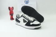 Prada Downtown Leather Low-top Black Runner Sneakers Sporty Casual Shoes