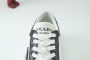 Prada Downtown Leather Low-top Black Runner Sneakers Sporty Casual Shoes