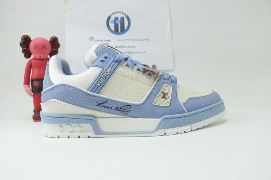 Louis Vuitton LV Monogram White Blue Sneaker