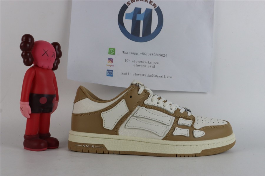 AMIRI Skel Top Low Whtie  Tan