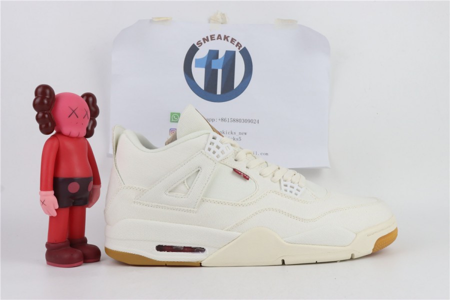 Jordan 4 Retro Levi's White