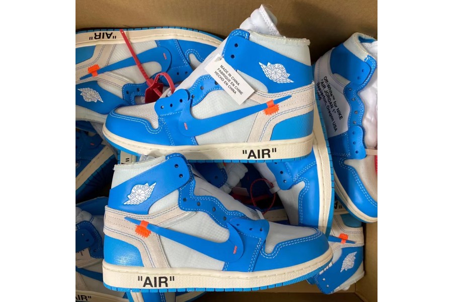 LJR Air Jordan 1 Retro High Off-White university blue