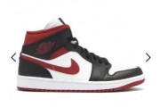 Jordan 1 Mid Gym Red Black White