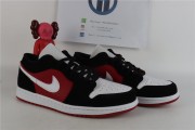 Jordan 1 Low Black White Gym Red
