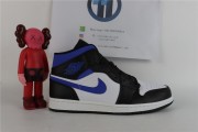 Jordan 1 Mid White Black Racer Blue