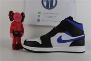 Jordan 1 Mid White Black Racer Blue