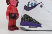 Air Jordan 3 White Black Dark Iris Cement Grey