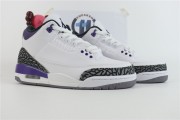 Air Jordan 3 White Black Dark Iris Cement Grey