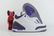 Air Jordan 3 White Black Dark Iris Cement Grey