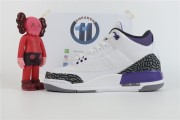 Air Jordan 3 White Black Dark Iris Cement Grey