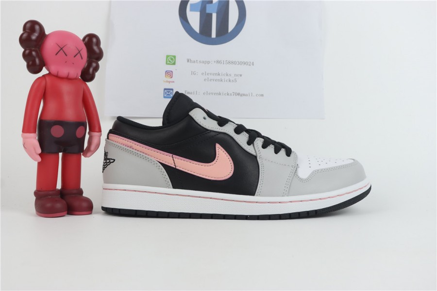 Air Jordan 1 Low White Grey Black Pink