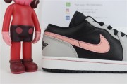 Air Jordan 1 Low White Grey Black Pink
