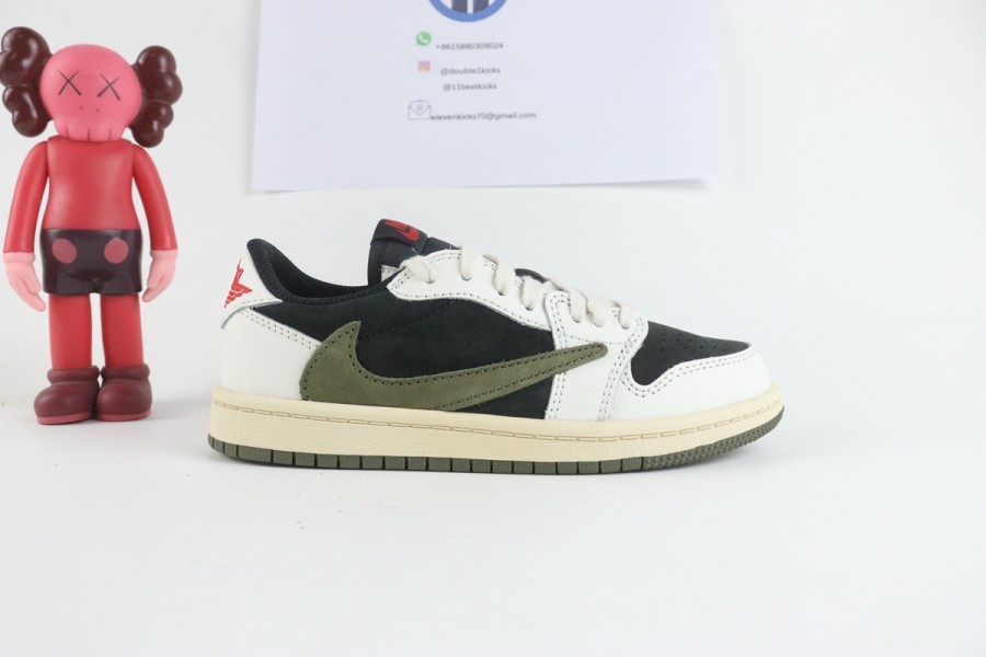 Travis Scott x Air Jordan 1 Low OG Olive Kid