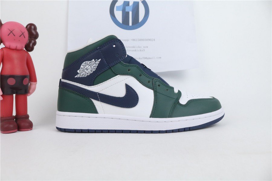 Air Jordan 1 Mid Mixes Navy and Green