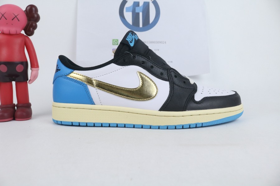 Jordan 1 Retro Low OG Black Dark Powder Blue