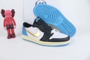 Jordan 1 Retro Low OG Black Dark Powder Blue