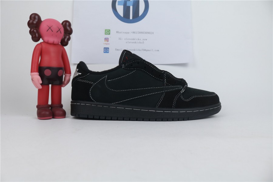 Travis Scott x Air Jordan 1 Low Phantom Black With new box