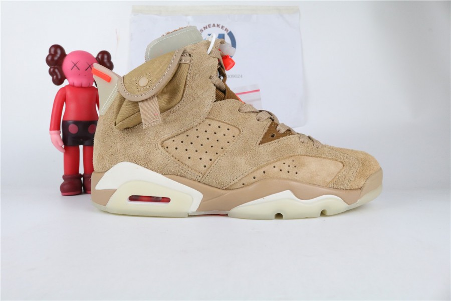 Travis Scott Air Jordan 6 British Khaki Bright