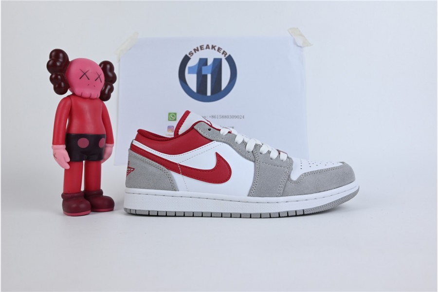 Jordan 1 Low SE Light Smoke Grey Gym Red