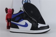 Jordan 1 Mid White Black Racer Blue