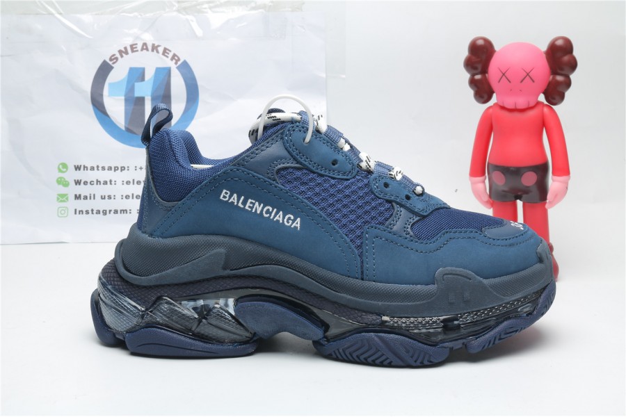 Balenciaga Triple S Clear Sole Navy