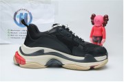 Balenciage Triple S Black White Red